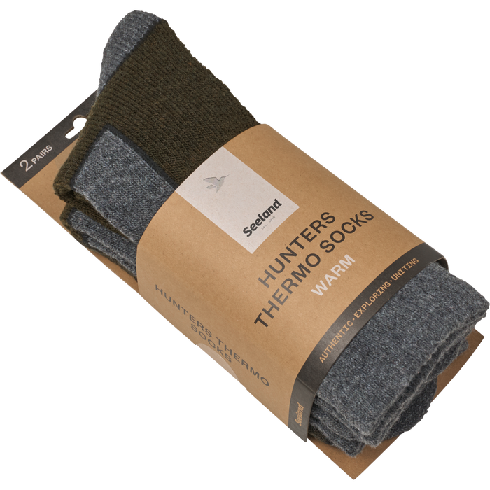 Thermostrumpor 2-Pack Pine Green Melange/Grå Melange - Field