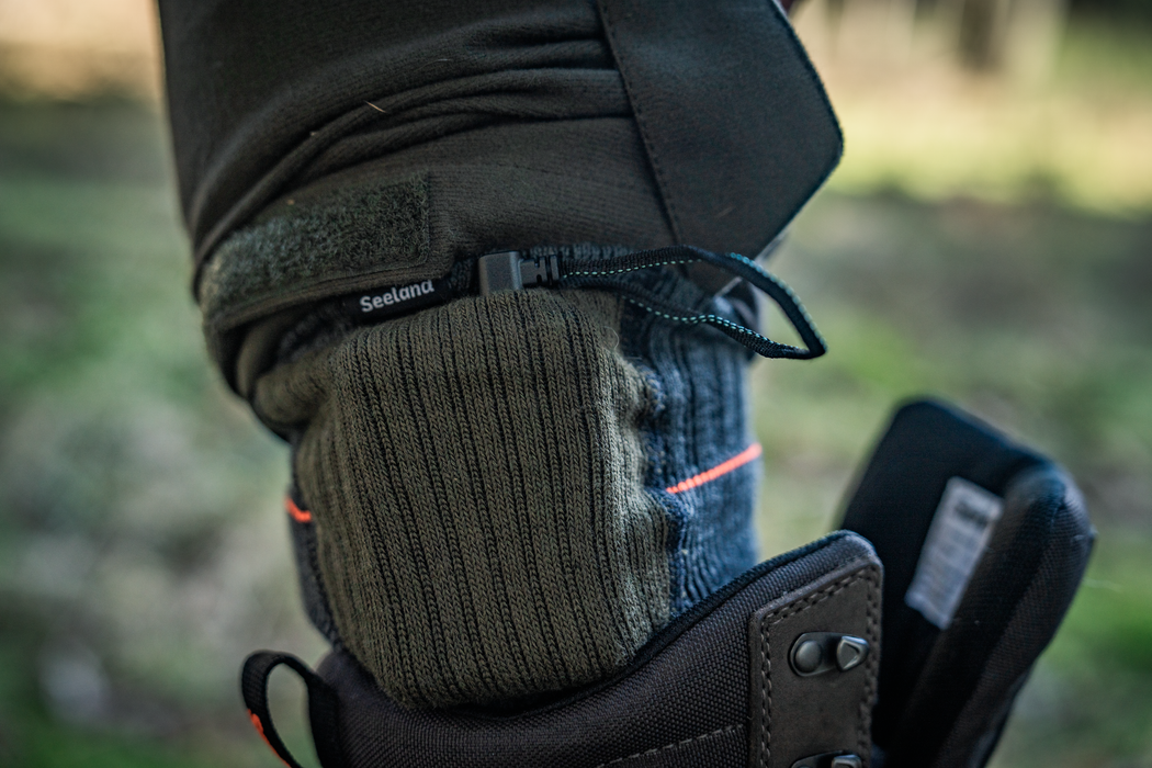 Strumpor Pine green melange - Celsius Heat