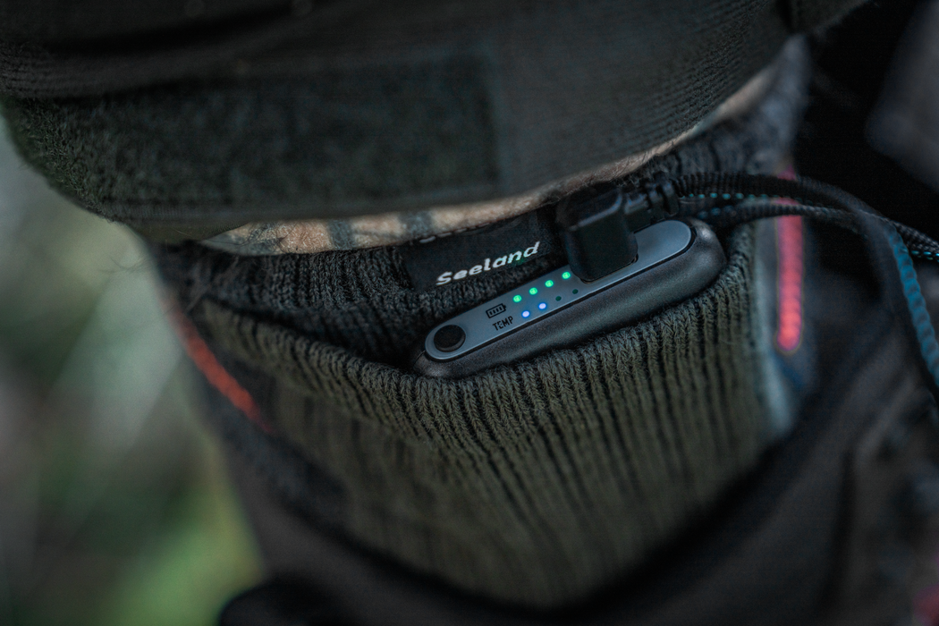 Strumpor Pine green melange - Celsius Heat