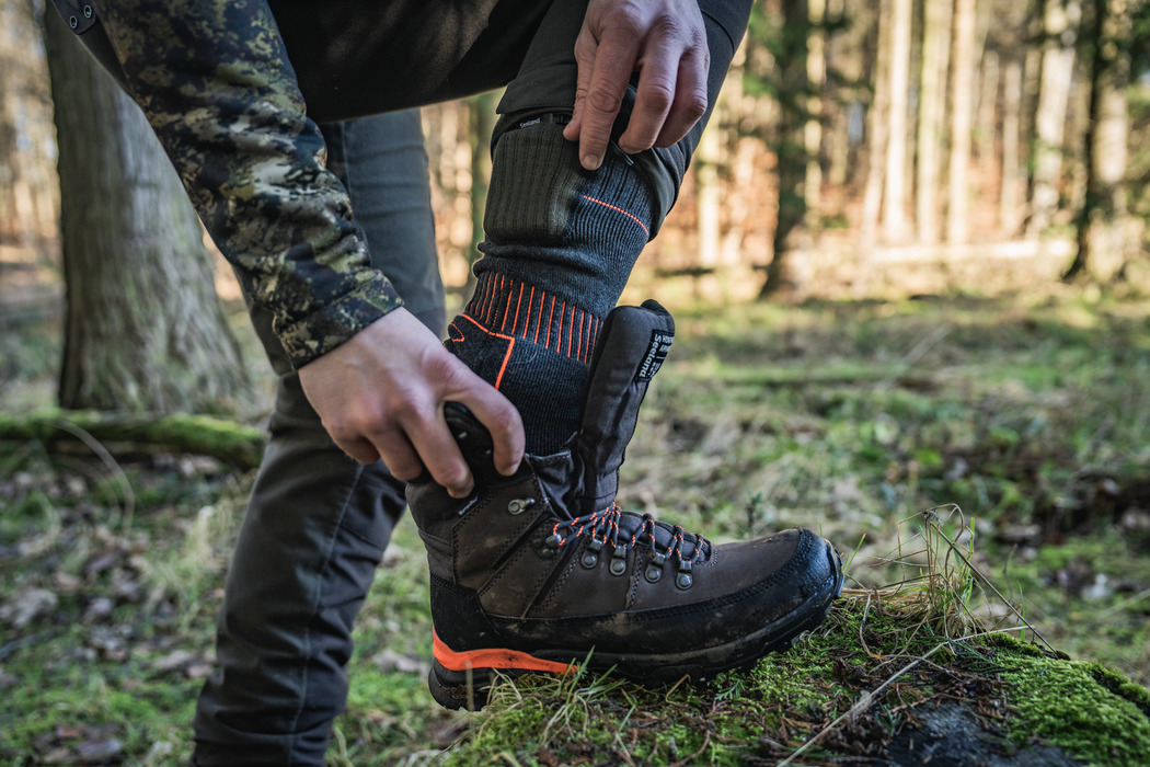 Strumpor Pine green melange - Celsius Heat