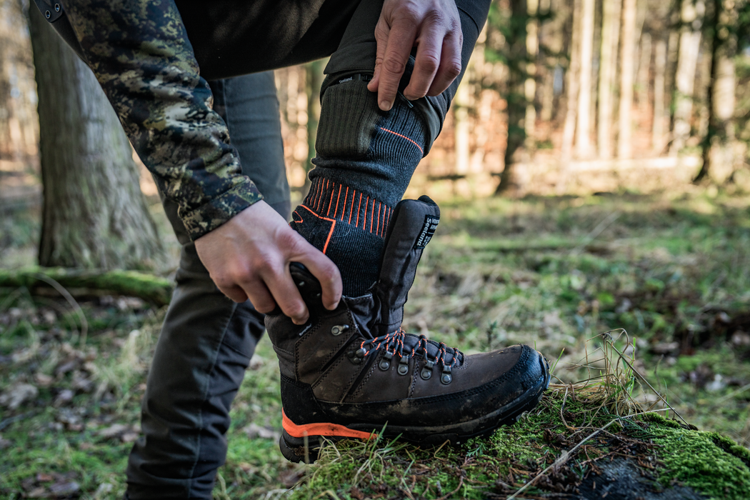 Strumpor Pine green melange - Celsius Heat