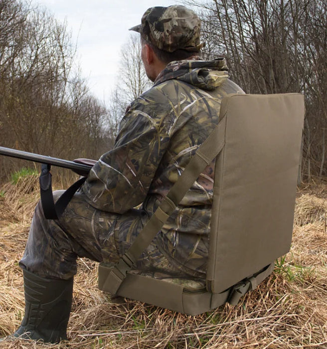 Lyxig sittdyna i camo med värme - HuntElite