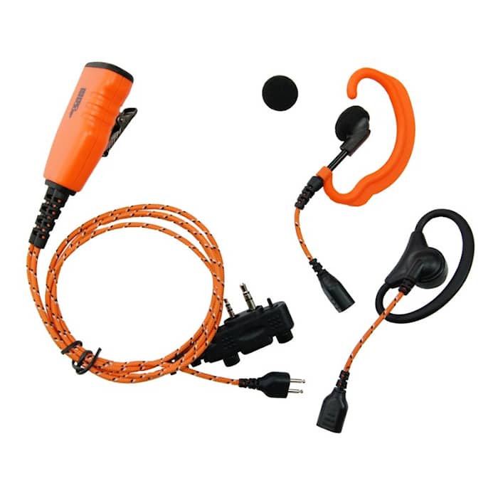 Basic 2 jaktradiopaket Orange dansk version. Radio + Headset + Lång antenn - ProHunt