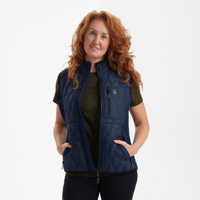 Lady Mossdale quiltad väst Dress Blues - Deerhunter