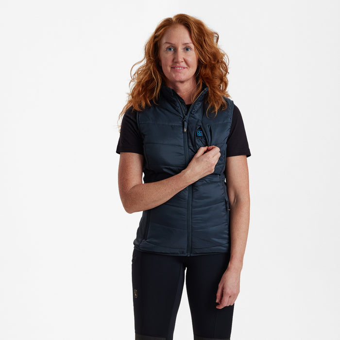 Lady Heat vadderad väst Mörkblå - Deerhunter