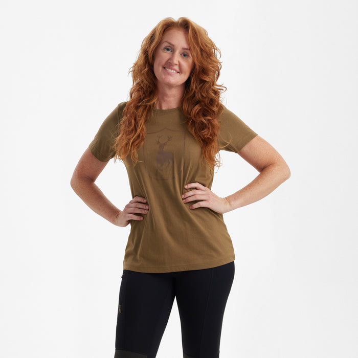 Dam T-shirt med logga Butternut - Deerhunter