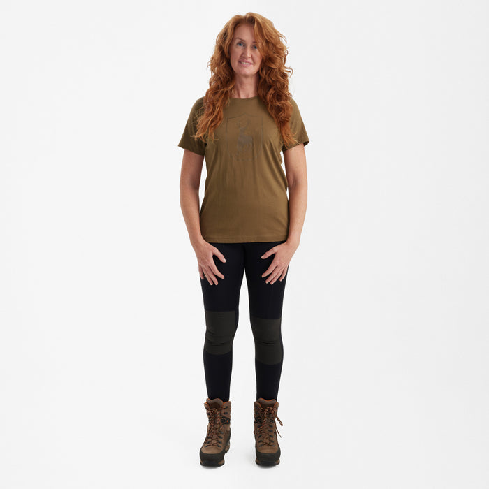 Dam T-shirt med logga Butternut - Deerhunter