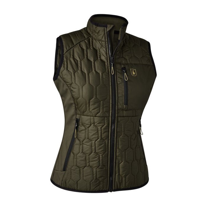 Lady Mossdale quiltad väst Forest Green - Deerhunter