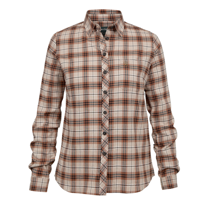 Lady Louisa Skjorta Orange Check - Deerhunter