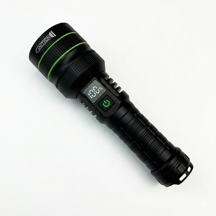 Extremt kraftig ficklampa med 10 000 lumen + powerbank - Ignition