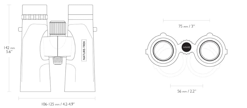 Nature-Trek 10x42 Grön - Hawke