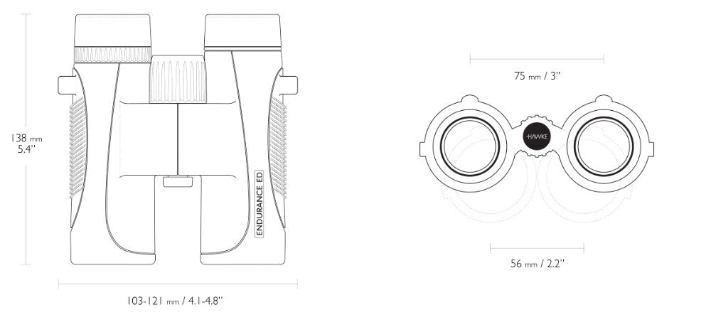Endurance ED 8x32 Grön Kikare - Hawke