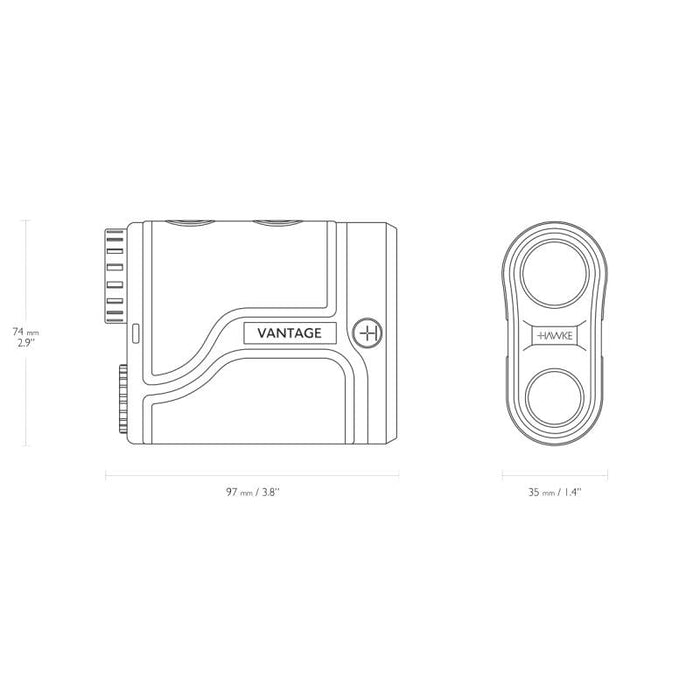 Vantage laseravståndsmätare 6x25 - 600 m - Hawke