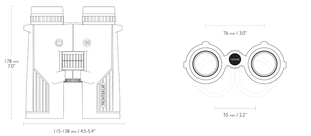 Frontier LRF 10X42 Grön / 10-2300m - Hawke