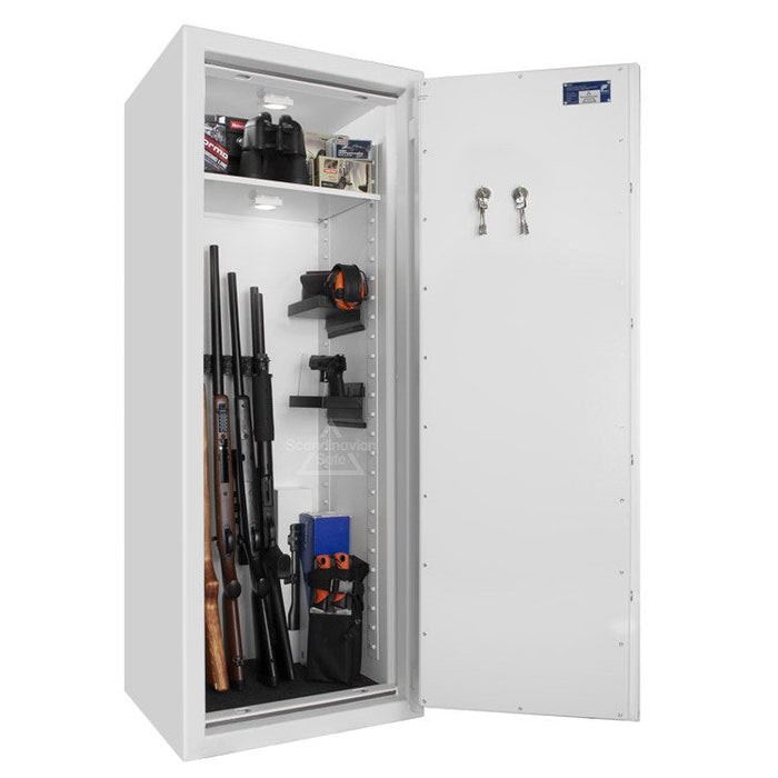 Vapenskåp 1500, 16 vapen Grå Elektroniskt kodlås, ej brandsäkert