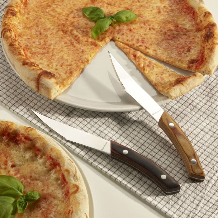 NAPOLI Pizza- och steakknivset 4 st. ljusa handtag - Legnoart