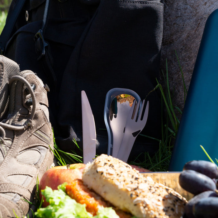 Bestickset To-Go rostfritt stål / brons med förvaringsbox - Lurch