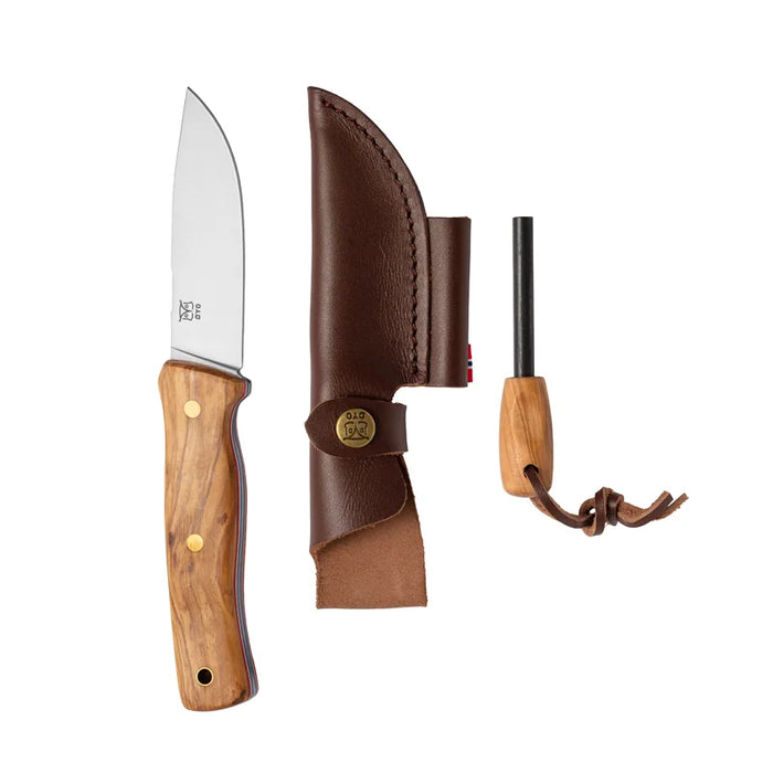 FEMUNDEN Kniv + tändstål med fodral - Øyo