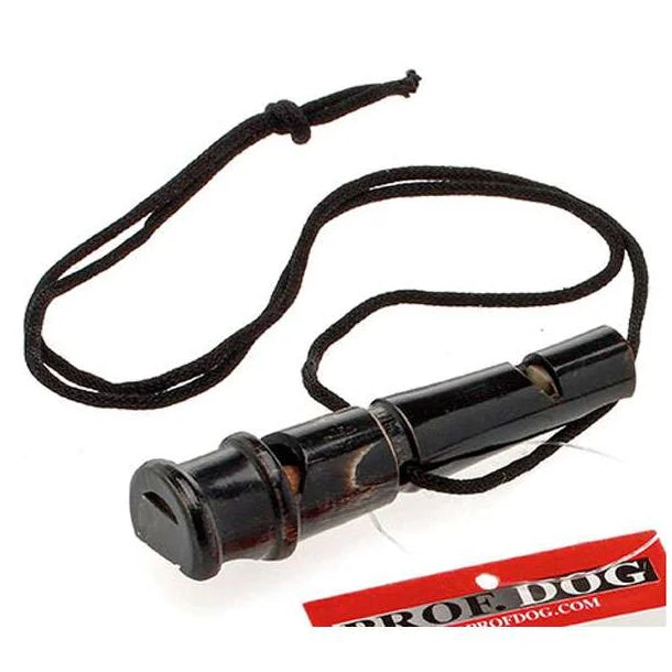 Buffelhorn dubbel. Visselpipa med trill 8cm - PROF DOG