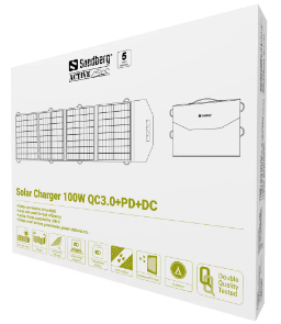 Solcellsladdare 100W QC3.0+PD+DC - Sandberg
