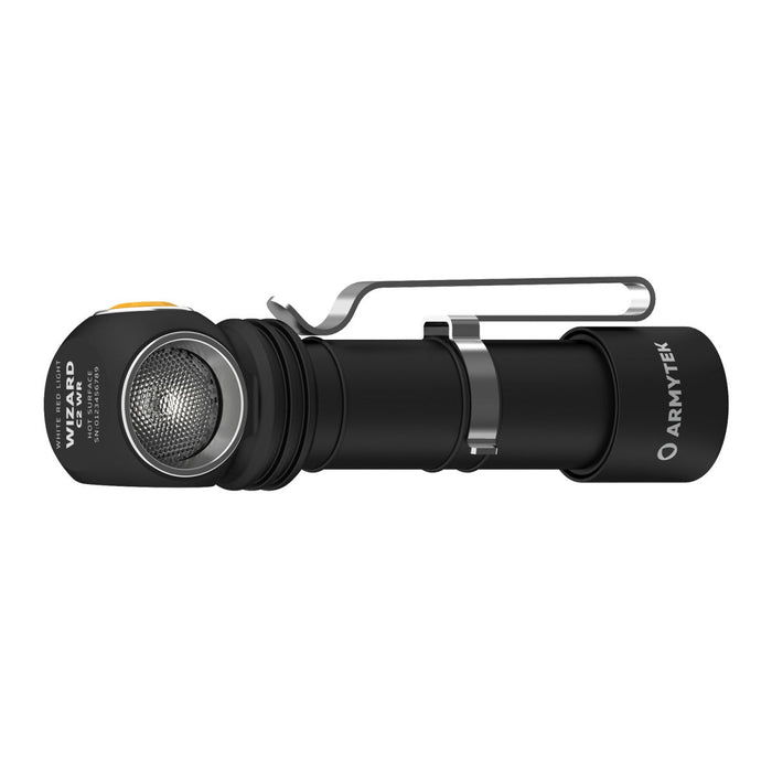 Wizard C2 WR Magnet USB / Vit & Röd / 1100 lm & 230 lm / TIR 70°:120° / 1x18650 (incl.) - Armytek