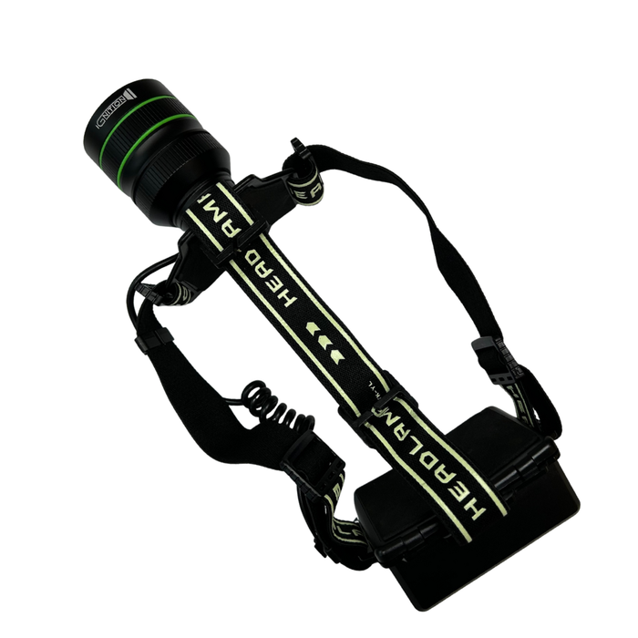 Extremt kraftfull pannlampa med 10 000 lumen + powerbank - Ignition