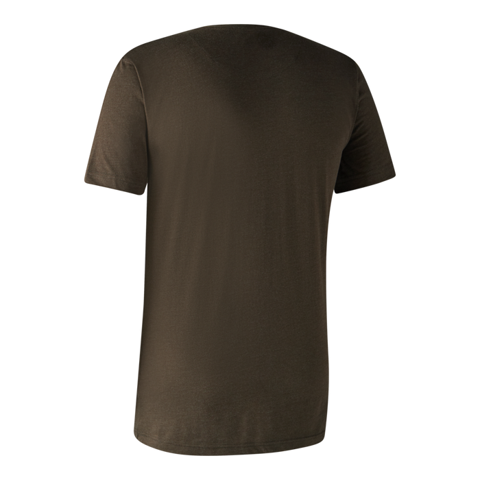 Basis 2-pak T-shirt Brown Leaf Melange - Deerhunter