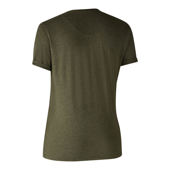 Ladies Basis 2-pak T-shirt Adventure Green Melange - Deerhunter