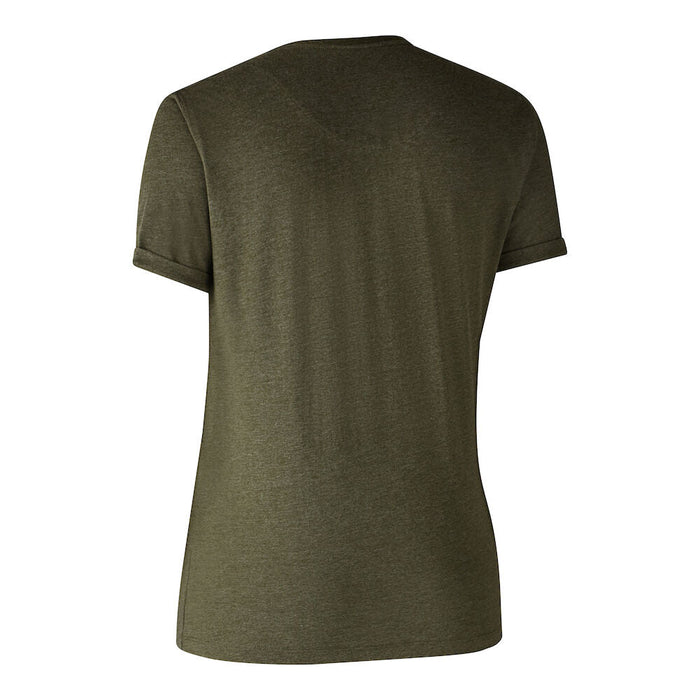 Ladies Basis 2-pak T-shirt Adventure Green mel/Brown Leaf - Deerhunter