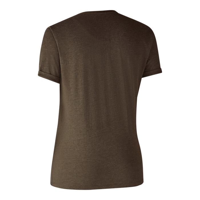 Dam Bas 2-pack T-shirt Brown Leaf Melange - Deerhunter