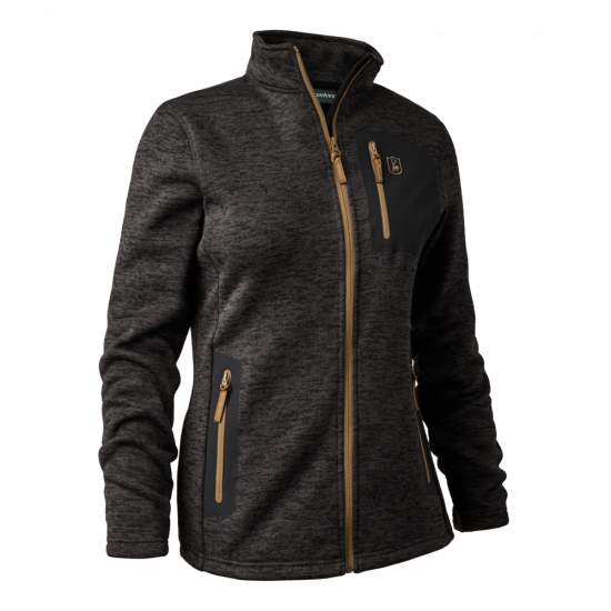Lady Sarek Stickad jacka Mörkgrå - Deerhunter