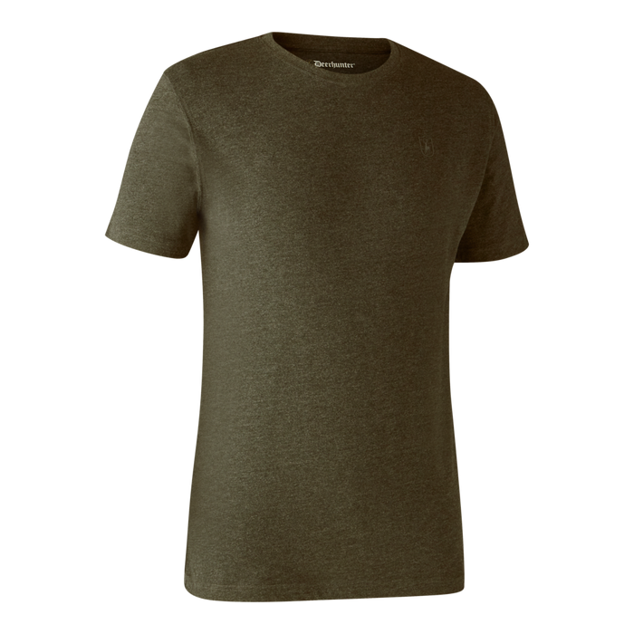 Bas 2-pack T-shirt - Adventure Green mel/Brown Leaf - Deerhunter