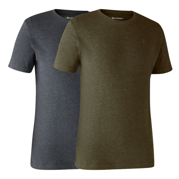 Bas 2-pack T-shirt Adventure Green Melange - Deerhunter