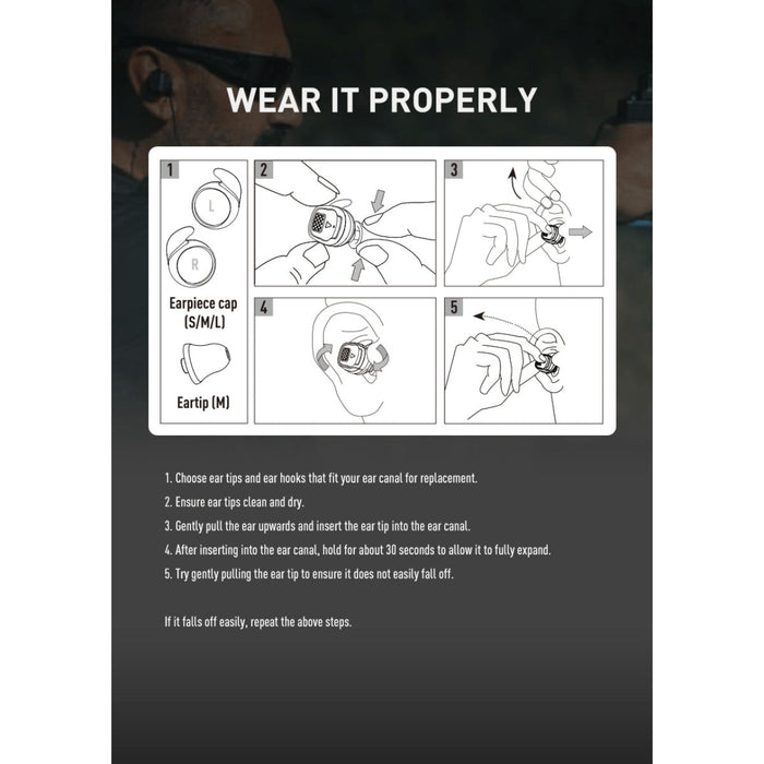 M20T PRO Bluetooth In-Ear Hörselskydd - Earmor