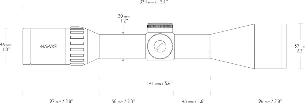 Endurance 30 WA 2,5-10x50 LRC (10x) med klicktorn - Hawke