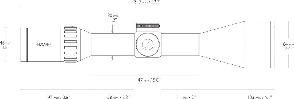 Endurance 30 WA 3-12x56 LRC (12x) med klickfäste - Hawke