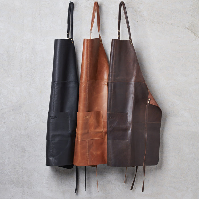 Förkläde i läder Cognac - Corium