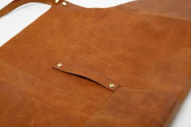 Förkläde i läder Cognac - Corium