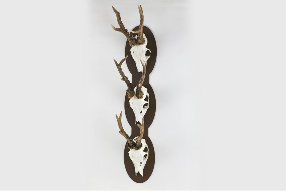 Monteringsplatta för 3 bockar vertikal oval - 3 / Corten - Torp Solution