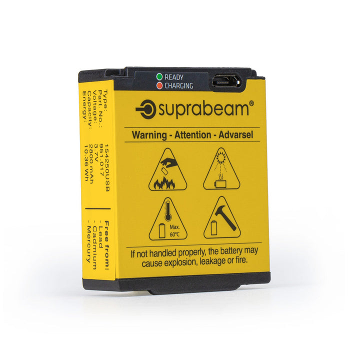 Li-Po-batteri 2800 mAh med integrerad USB-laddning - Suprabeam